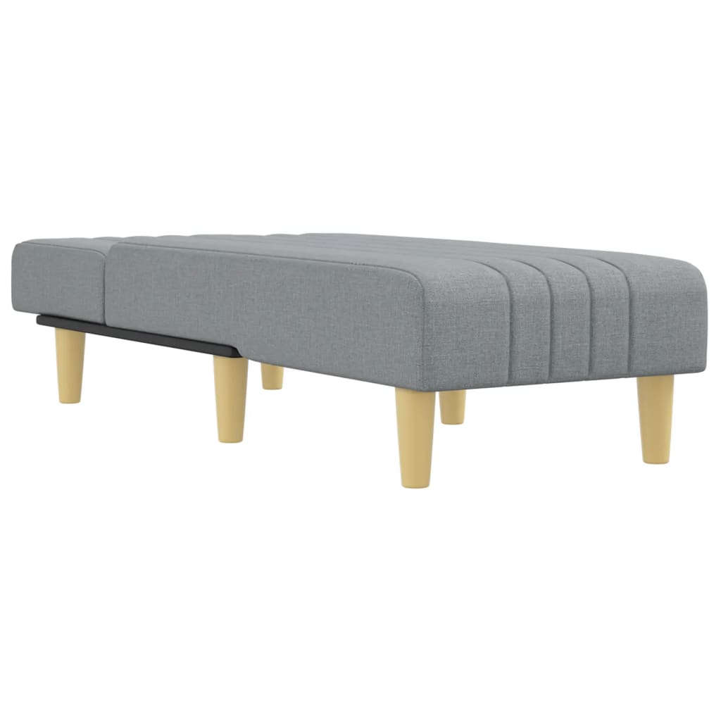 Chaise longue stof lichtgrijs is nu te koop bij PeponiXL, paradijselijk wonen!