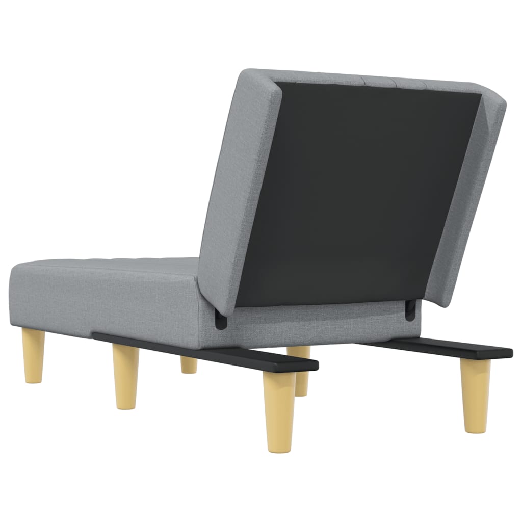 Chaise longue stof lichtgrijs is nu te koop bij PeponiXL, paradijselijk wonen!