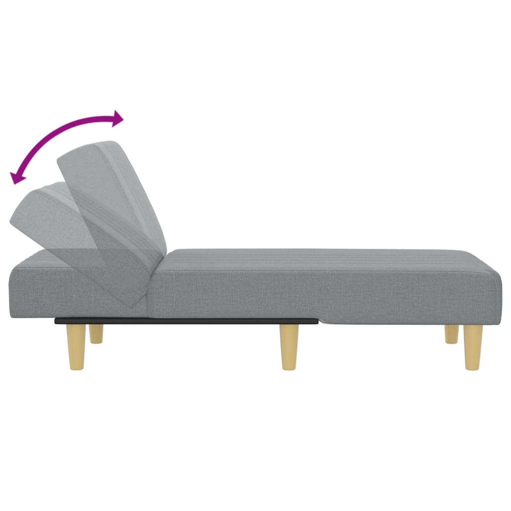 Chaise longue stof lichtgrijs is nu te koop bij PeponiXL, paradijselijk wonen!