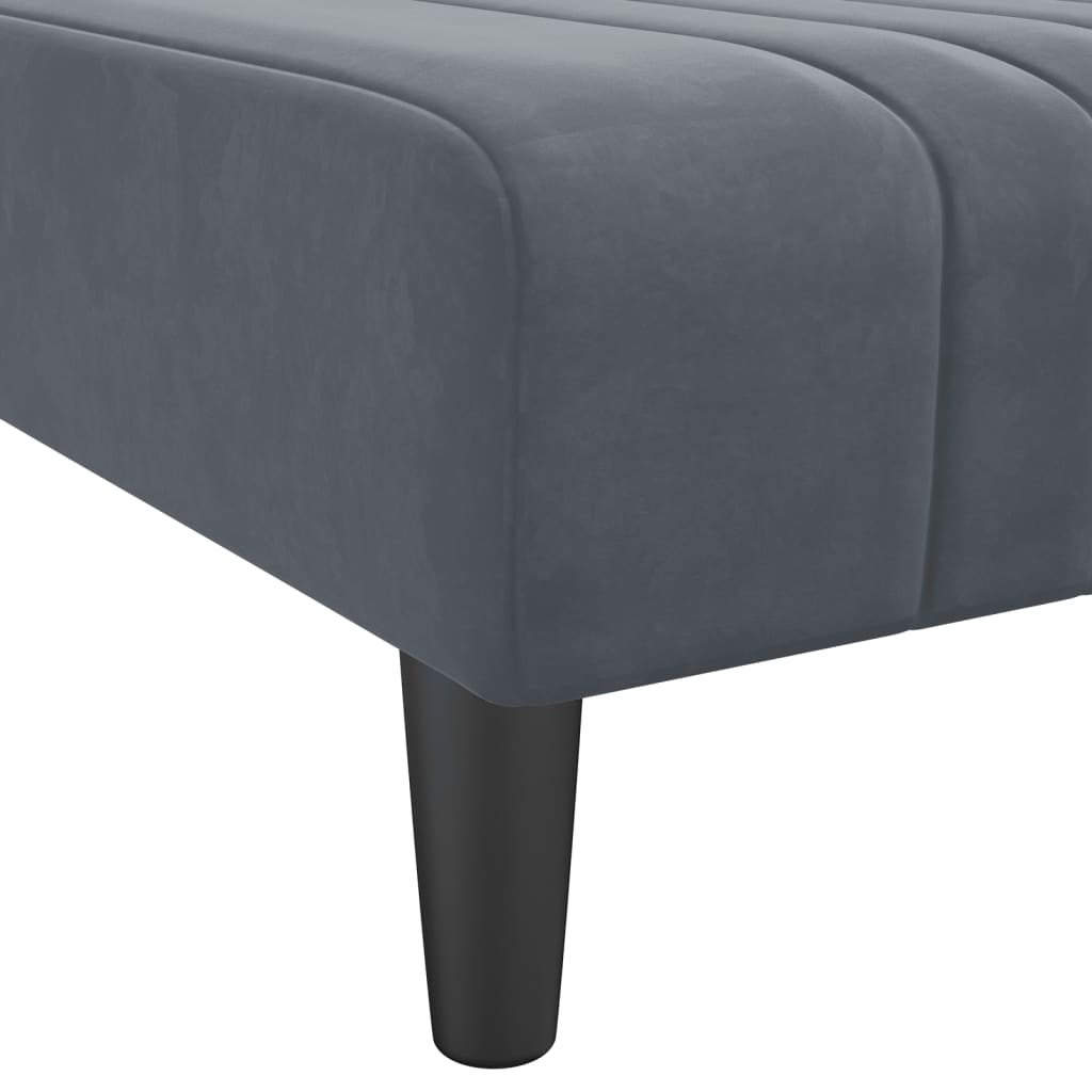 Chaise longue fluweel donkergrijs is nu te koop bij PeponiXL, paradijselijk wonen!