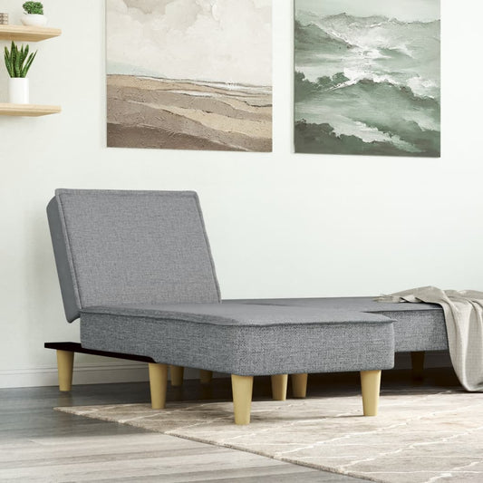 Chaise longue stof lichtgrijs is nu te koop bij PeponiXL, paradijselijk wonen!