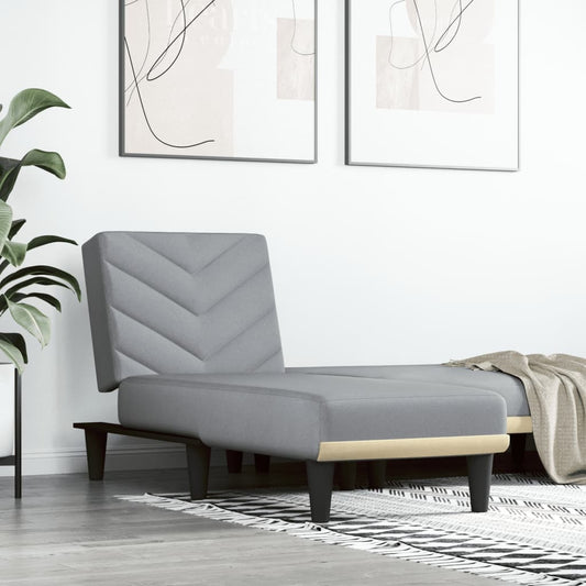 Chaise longue stof lichtgrijs is nu te koop bij PeponiXL, paradijselijk wonen!