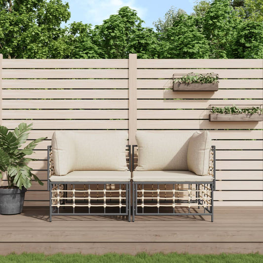 Hoekbanken sectioneel met kussens 2 st poly rattan is nu te koop bij PeponiXL, paradijselijk wonen!