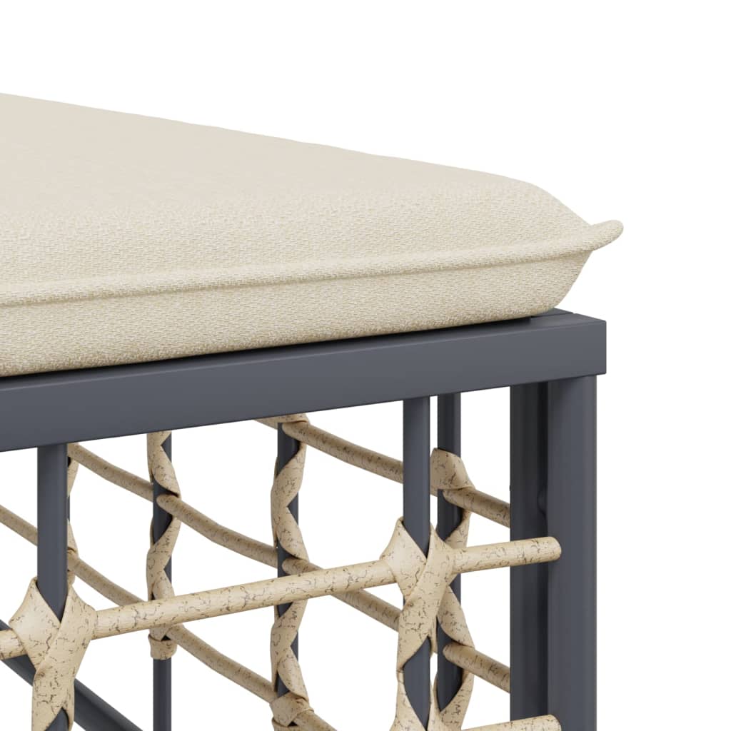 3-delige Loungeset met kussens poly rattan antracietkleurig is nu te koop bij PeponiXL, paradijselijk wonen!