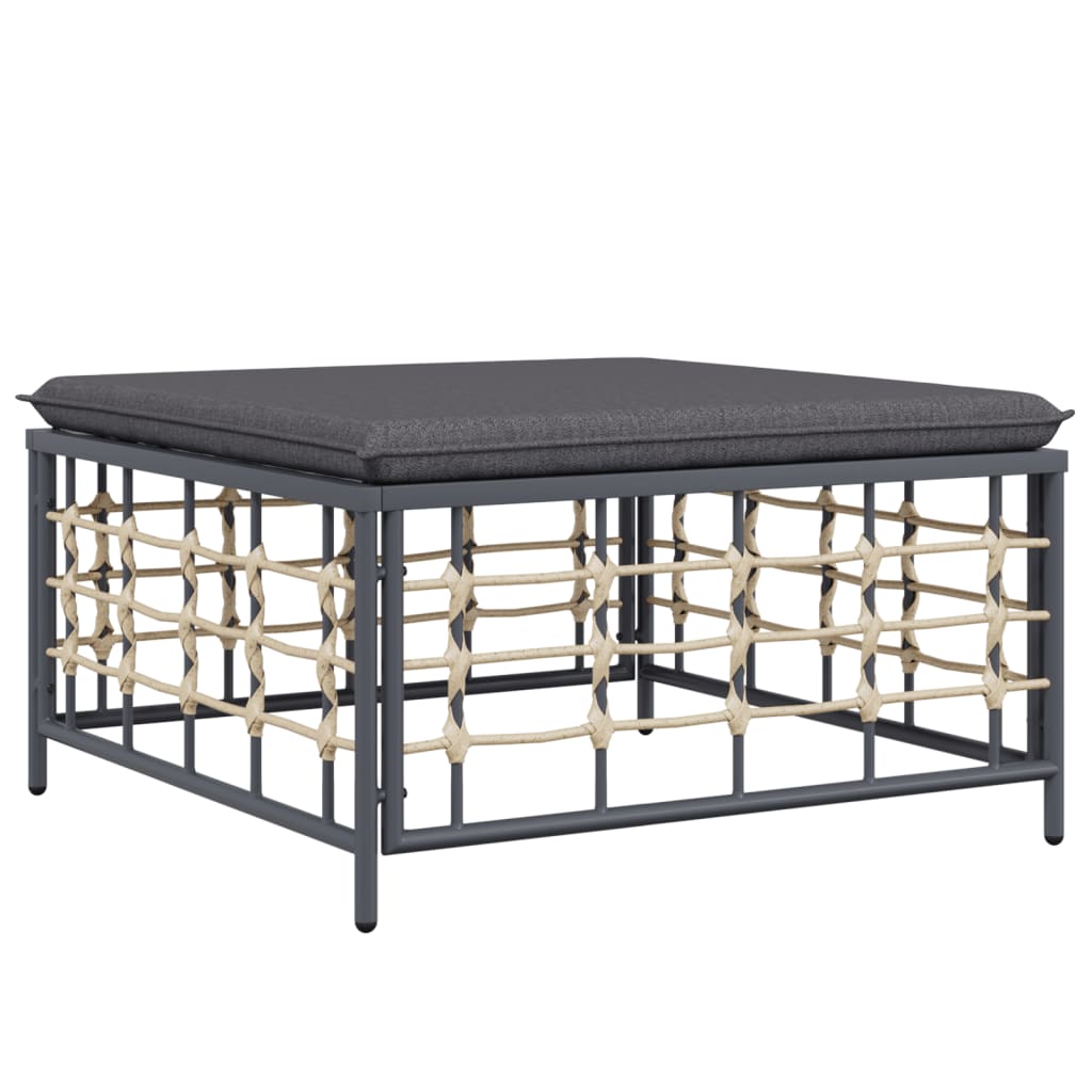 5-delige Loungeset met kussens poly rattan antracietkleurig is nu te koop bij PeponiXL, paradijselijk wonen!