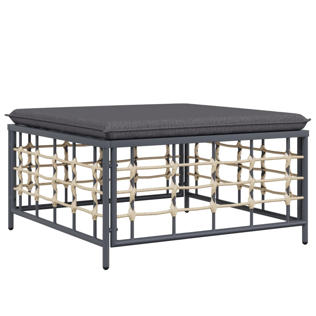 6-delige Loungeset met kussens poly rattan antracietkleurig is nu te koop bij PeponiXL, paradijselijk wonen!