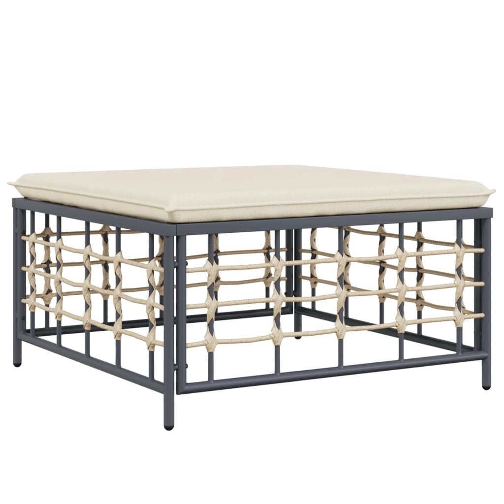 4-delige Loungeset met kussens poly rattan antracietkleurig is nu te koop bij PeponiXL, paradijselijk wonen!