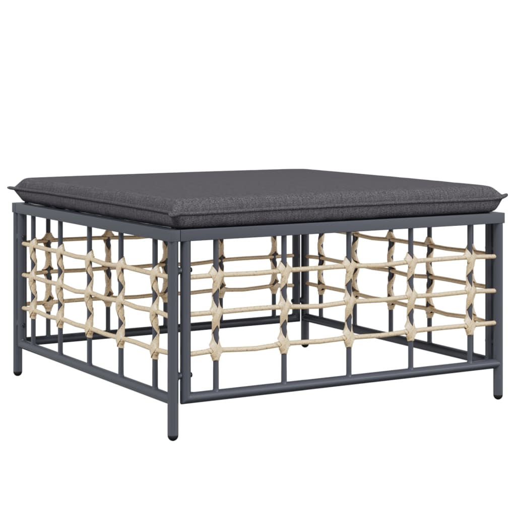 4-delige Loungeset met kussens poly rattan antracietkleurig is nu te koop bij PeponiXL, paradijselijk wonen!