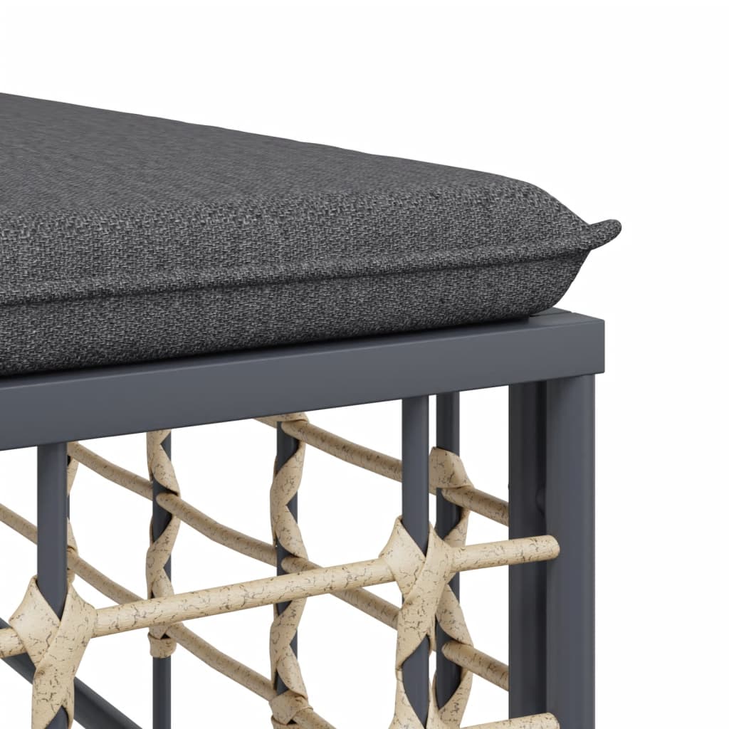 6-delige Loungeset met kussens poly rattan antracietkleurig is nu te koop bij PeponiXL, paradijselijk wonen!