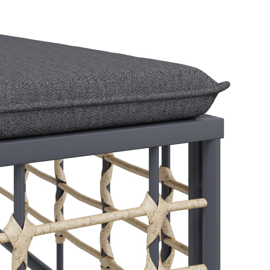 8-delige Loungeset met kussens poly rattan antracietkleurig is nu te koop bij PeponiXL, paradijselijk wonen!
