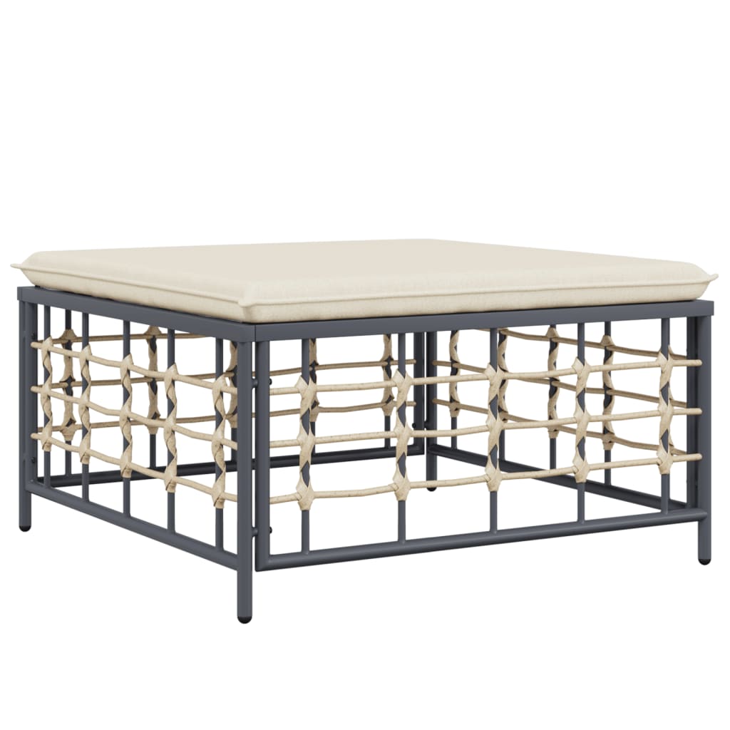 7-delige Loungeset met kussens poly rattan antracietkleurig is nu te koop bij PeponiXL, paradijselijk wonen!