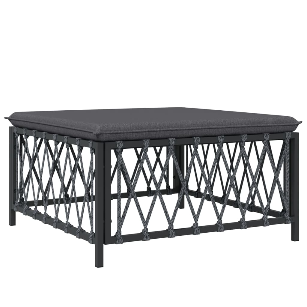 3-delige Loungeset met kussens staal antracietkleurig is nu te koop bij PeponiXL, paradijselijk wonen!