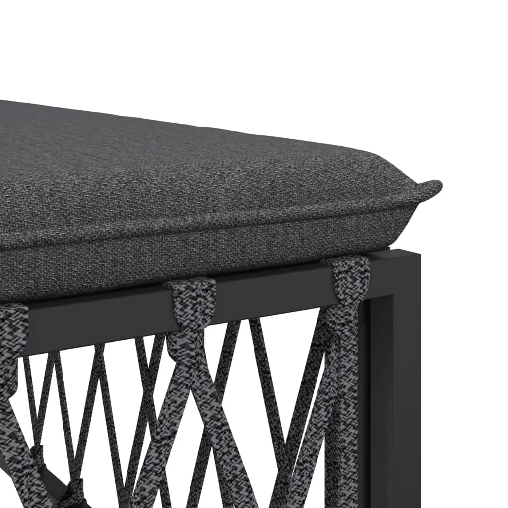 3-delige Loungeset met kussens staal antracietkleurig is nu te koop bij PeponiXL, paradijselijk wonen!