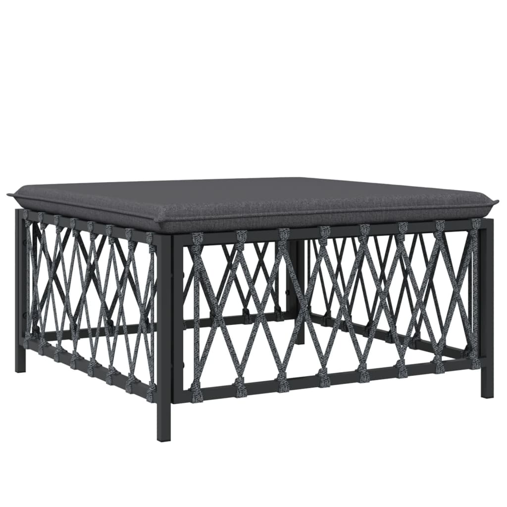 4-delige Loungeset met kussens staal antracietkleurig is nu te koop bij PeponiXL, paradijselijk wonen!
