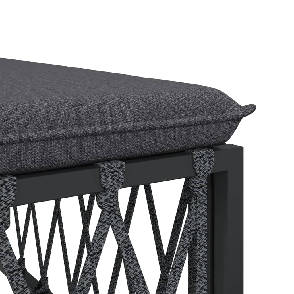 4-delige Loungeset met kussens staal antracietkleurig is nu te koop bij PeponiXL, paradijselijk wonen!