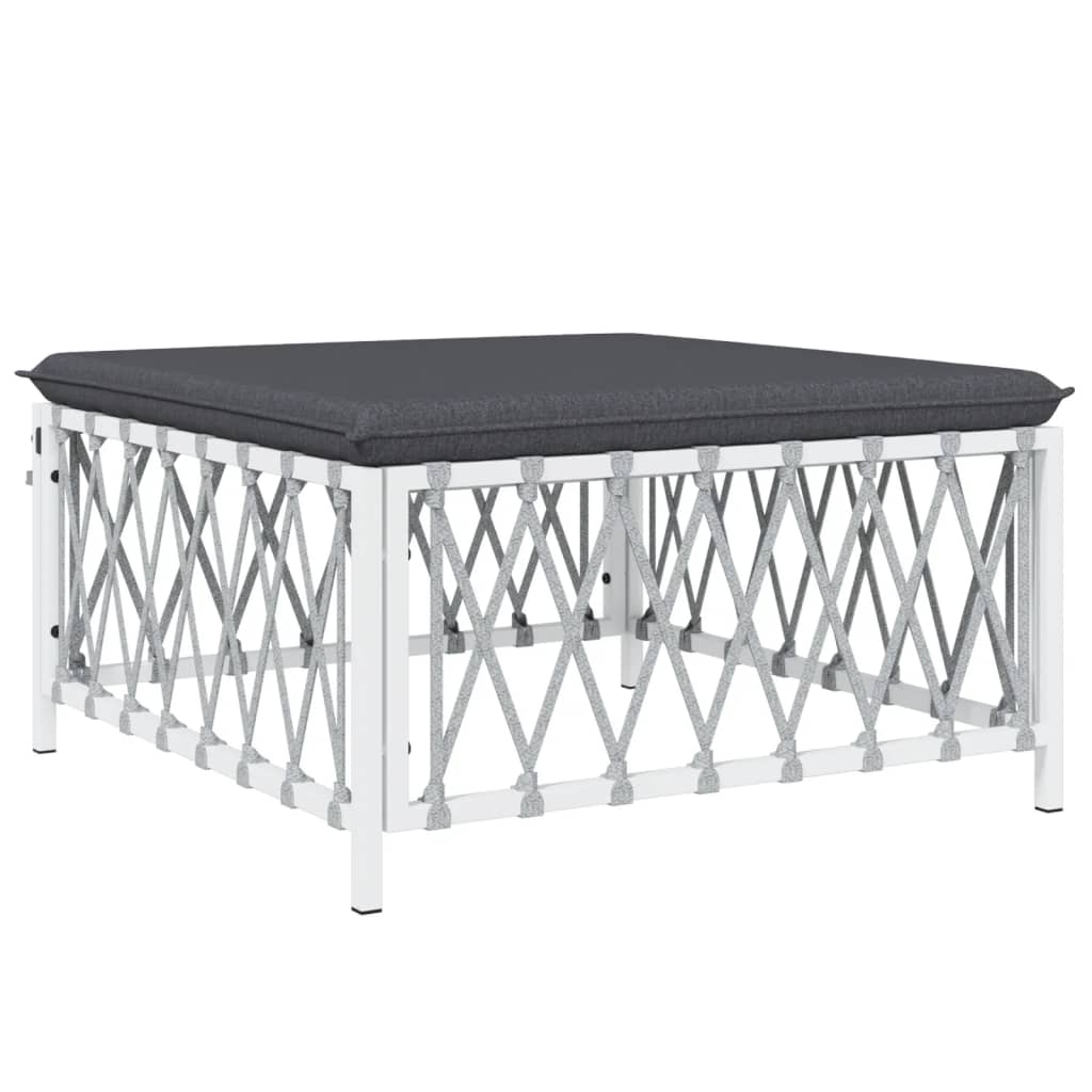 5-delige Loungeset met kussens staal wit is nu te koop bij PeponiXL, paradijselijk wonen!