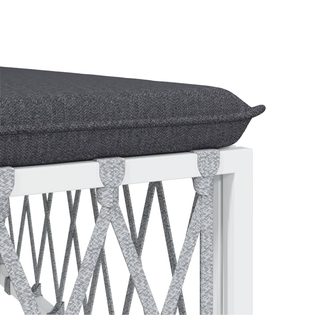 5-delige Loungeset met kussens staal wit is nu te koop bij PeponiXL, paradijselijk wonen!