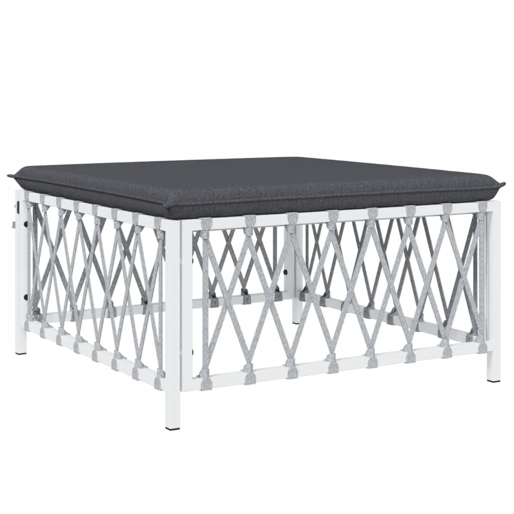 6-delige Loungeset met kussens staal wit is nu te koop bij PeponiXL, paradijselijk wonen!