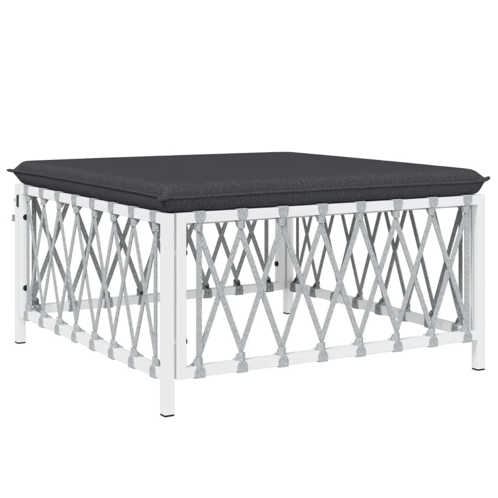 5-delige Loungeset met kussens staal wit is nu te koop bij PeponiXL, paradijselijk wonen!
