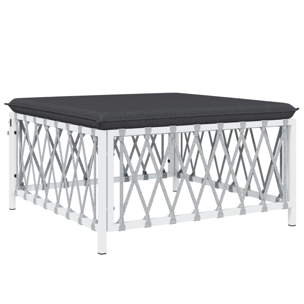 5-delige Loungeset met kussens staal wit is nu te koop bij PeponiXL, paradijselijk wonen!
