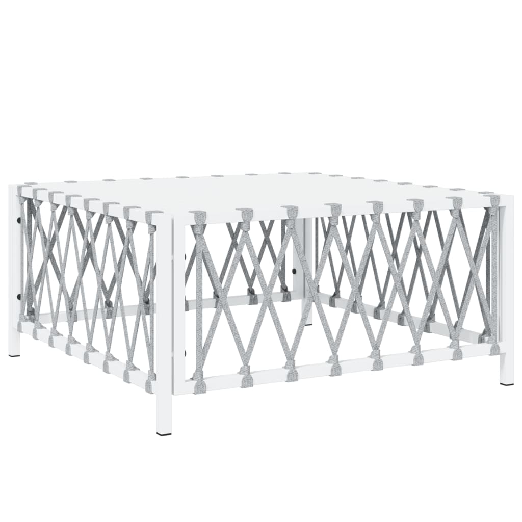 6-delige Loungeset met kussens staal wit is nu te koop bij PeponiXL, paradijselijk wonen!