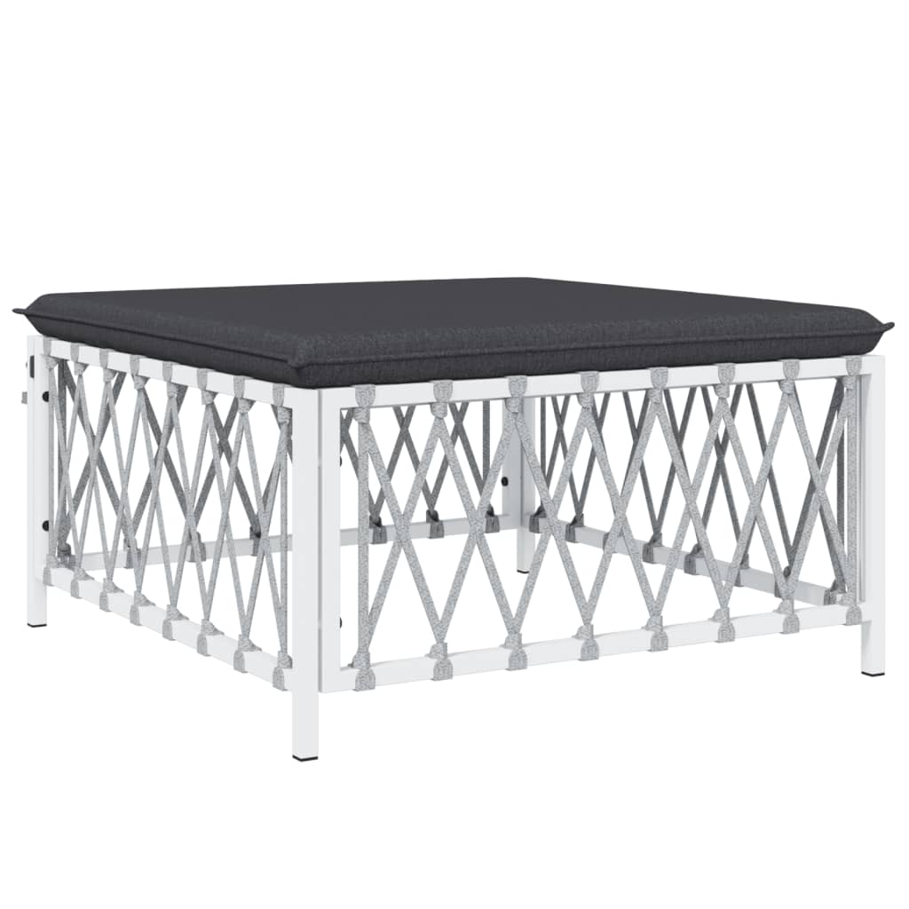 5-delige Loungeset met kussens staal wit is nu te koop bij PeponiXL, paradijselijk wonen!