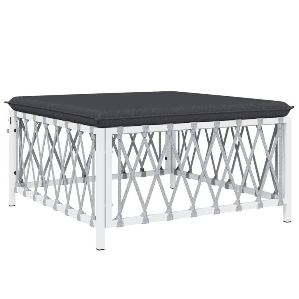 7-delige Loungeset met kussens staal wit is nu te koop bij PeponiXL, paradijselijk wonen!