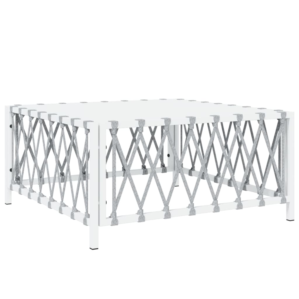 7-delige Loungeset met kussens staal wit is nu te koop bij PeponiXL, paradijselijk wonen!