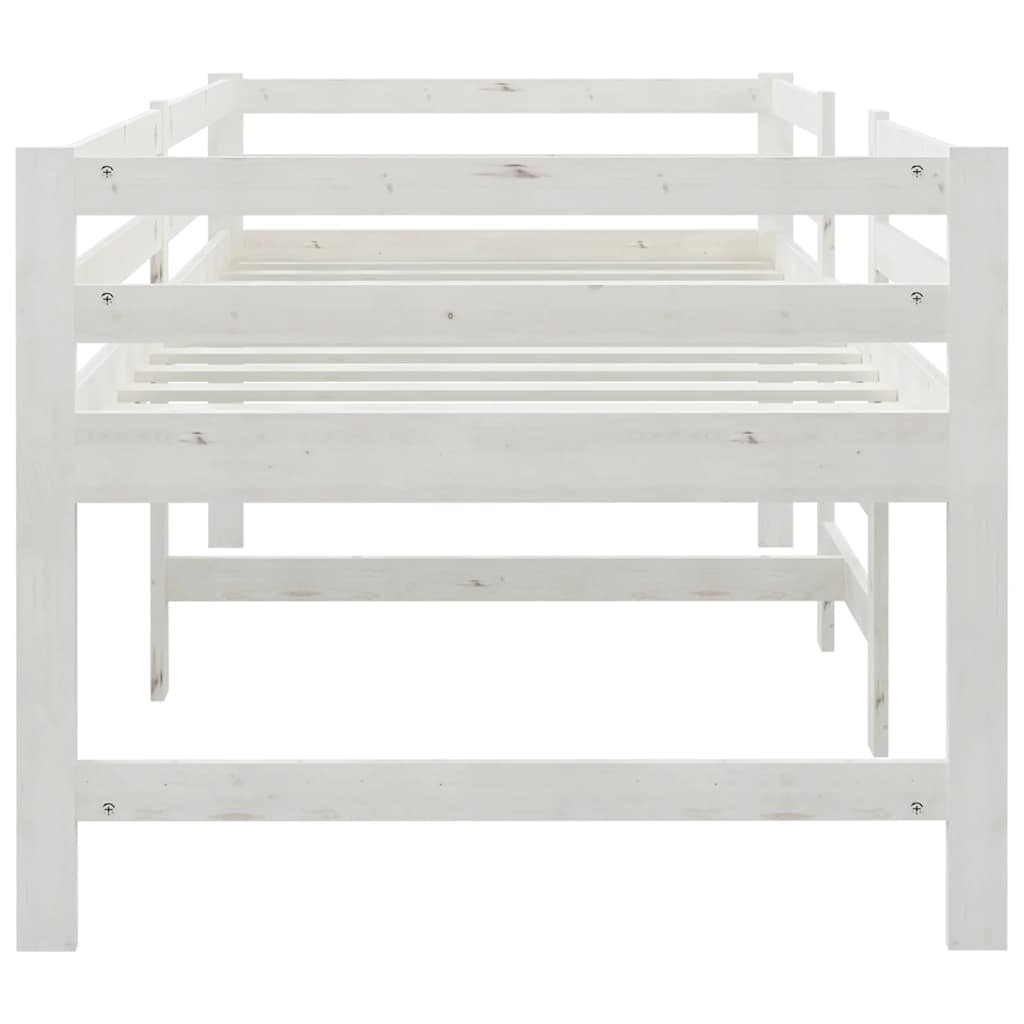 Bedframe zonder matras massief grenenhout wit 90x200 cm is nu te koop bij PeponiXL, paradijselijk wonen!