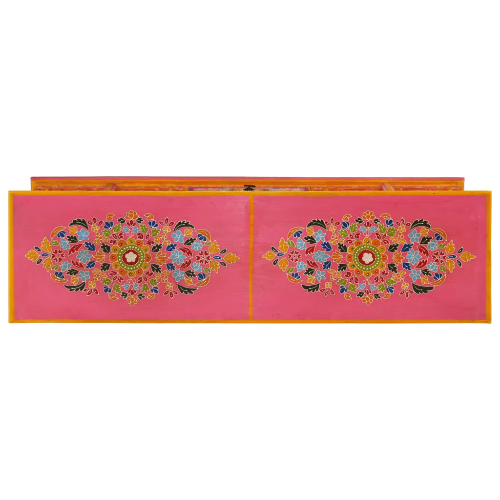 Tv-meubel 110x30x40 cm massief mangohout roze is nu te koop bij PeponiXL, paradijselijk wonen!