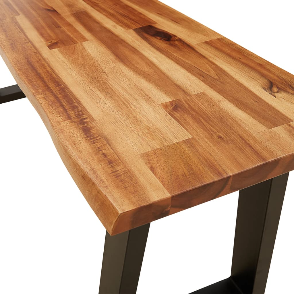 3-delige Eethoek met natuurlijke rand massief acaciahout is nu te koop bij PeponiXL, paradijselijk wonen!