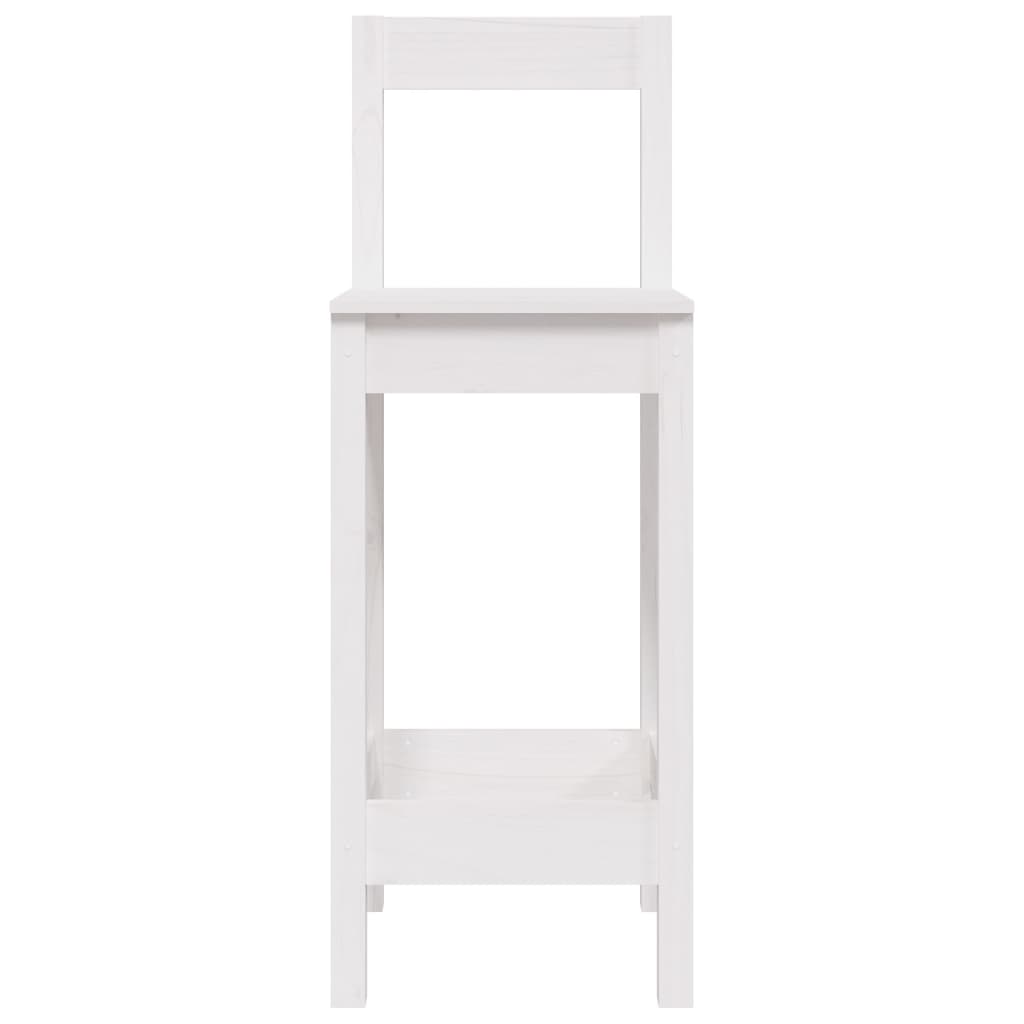 Barstoelen 2 st 40x41,5x112 cm massief grenenhout wit is nu te koop bij PeponiXL, paradijselijk wonen!