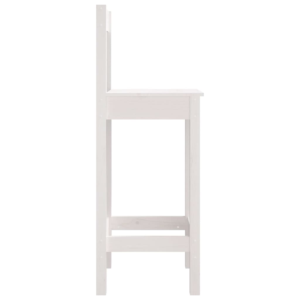 Barstoelen 2 st 40x41,5x112 cm massief grenenhout wit is nu te koop bij PeponiXL, paradijselijk wonen!