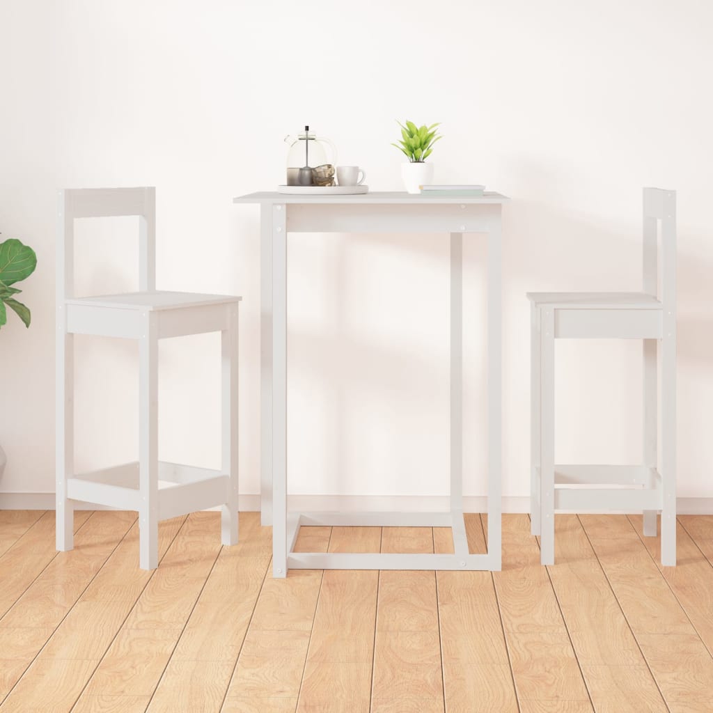 Barstoelen 2 st 40x41,5x112 cm massief grenenhout wit is nu te koop bij PeponiXL, paradijselijk wonen!