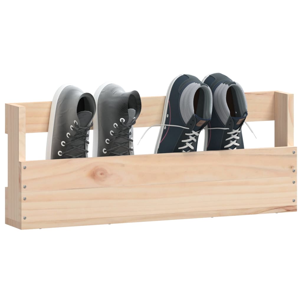Wandschoenenrekken 2 st 59x9x23 cm massief grenenhout is nu te koop bij PeponiXL, paradijselijk wonen!