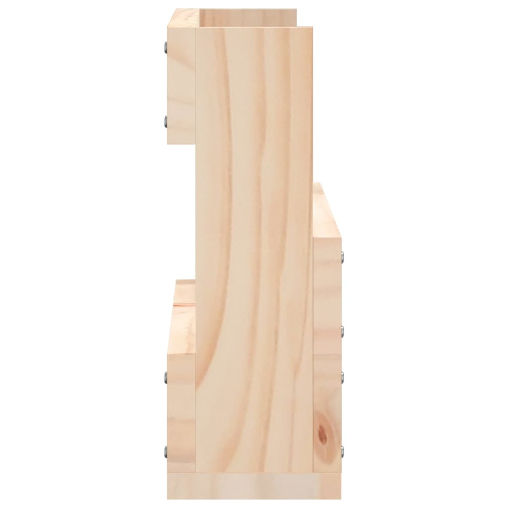 Wandschoenenrekken 2 st 59x9x23 cm massief grenenhout is nu te koop bij PeponiXL, paradijselijk wonen!