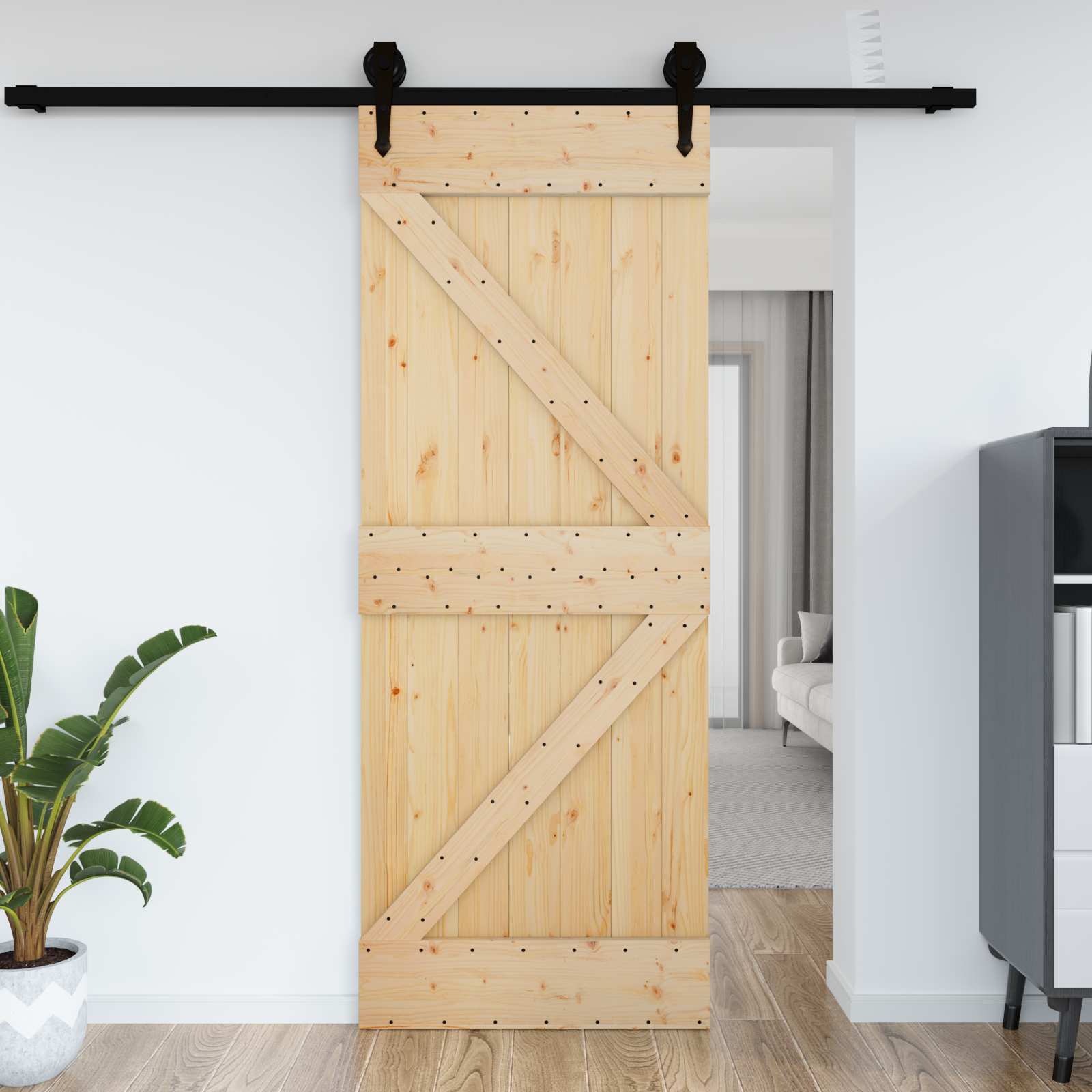 Deur NARVIK Naturel 70 x 210 cm Massief Grenenhout is nu te koop bij PeponiXL, paradijselijk wonen!