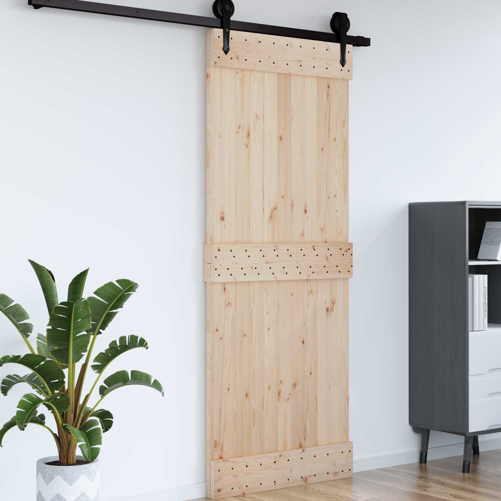 Deur NARVIK Naturel 80 x 210 cm Massief Grenenhout is nu te koop bij PeponiXL, paradijselijk wonen!