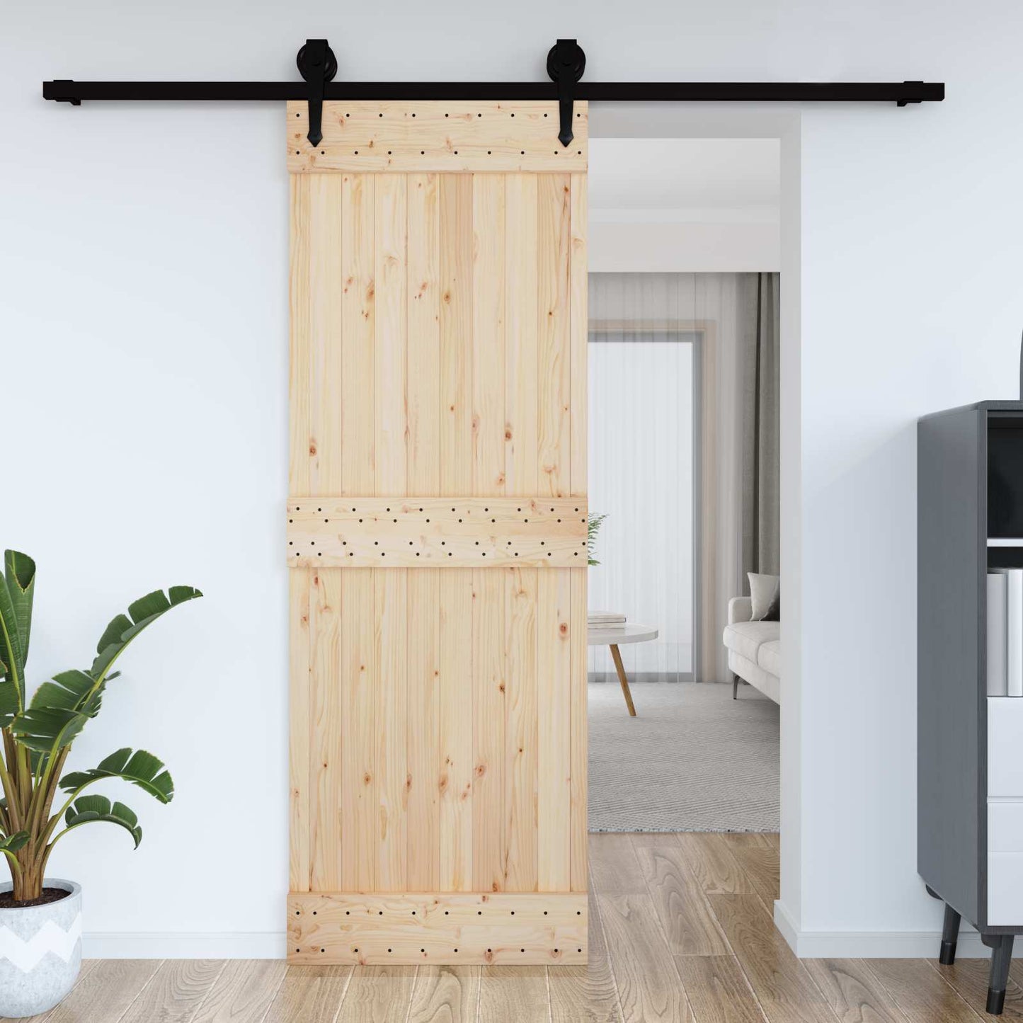 Deur NARVIK Naturel 80 x 210 cm Massief Grenenhout is nu te koop bij PeponiXL, paradijselijk wonen!