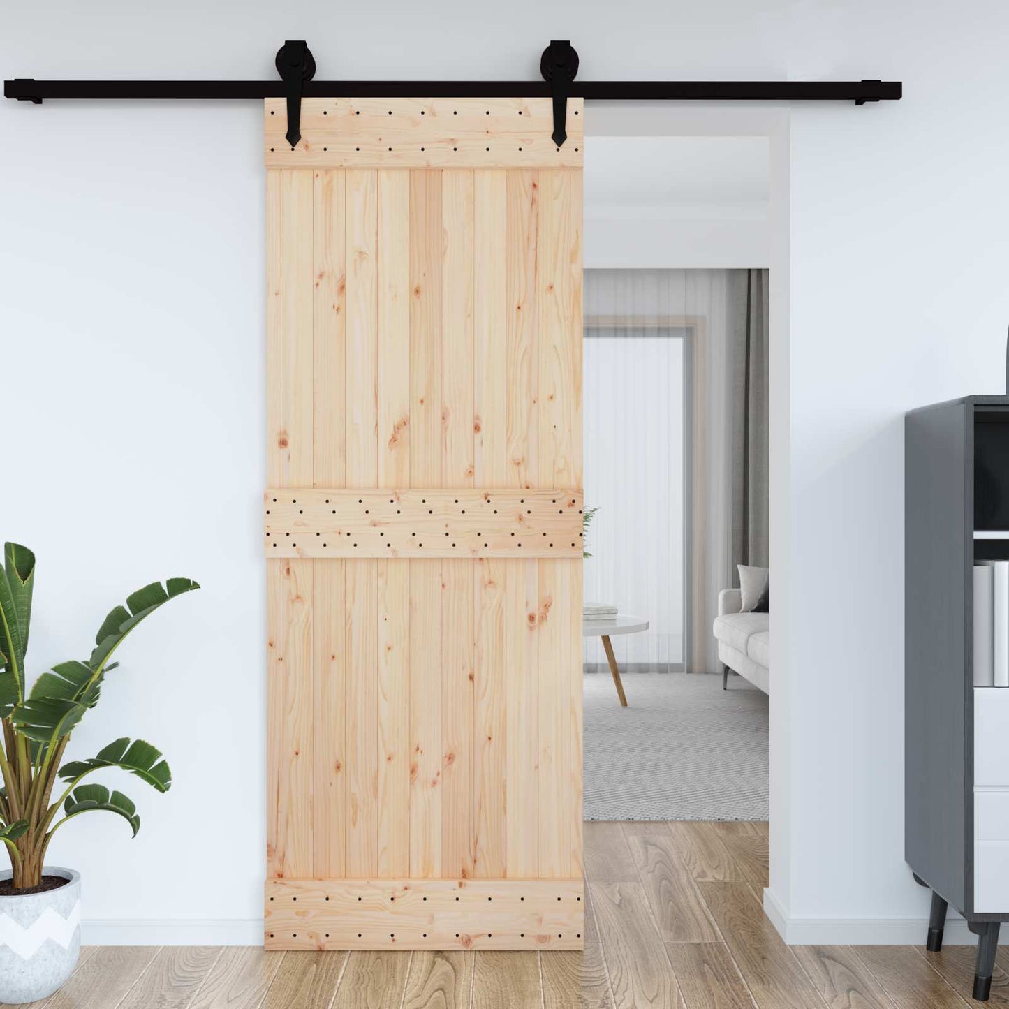 Deur NARVIK Naturel 85 x 210 cm Massief Grenenhout is nu te koop bij PeponiXL, paradijselijk wonen!