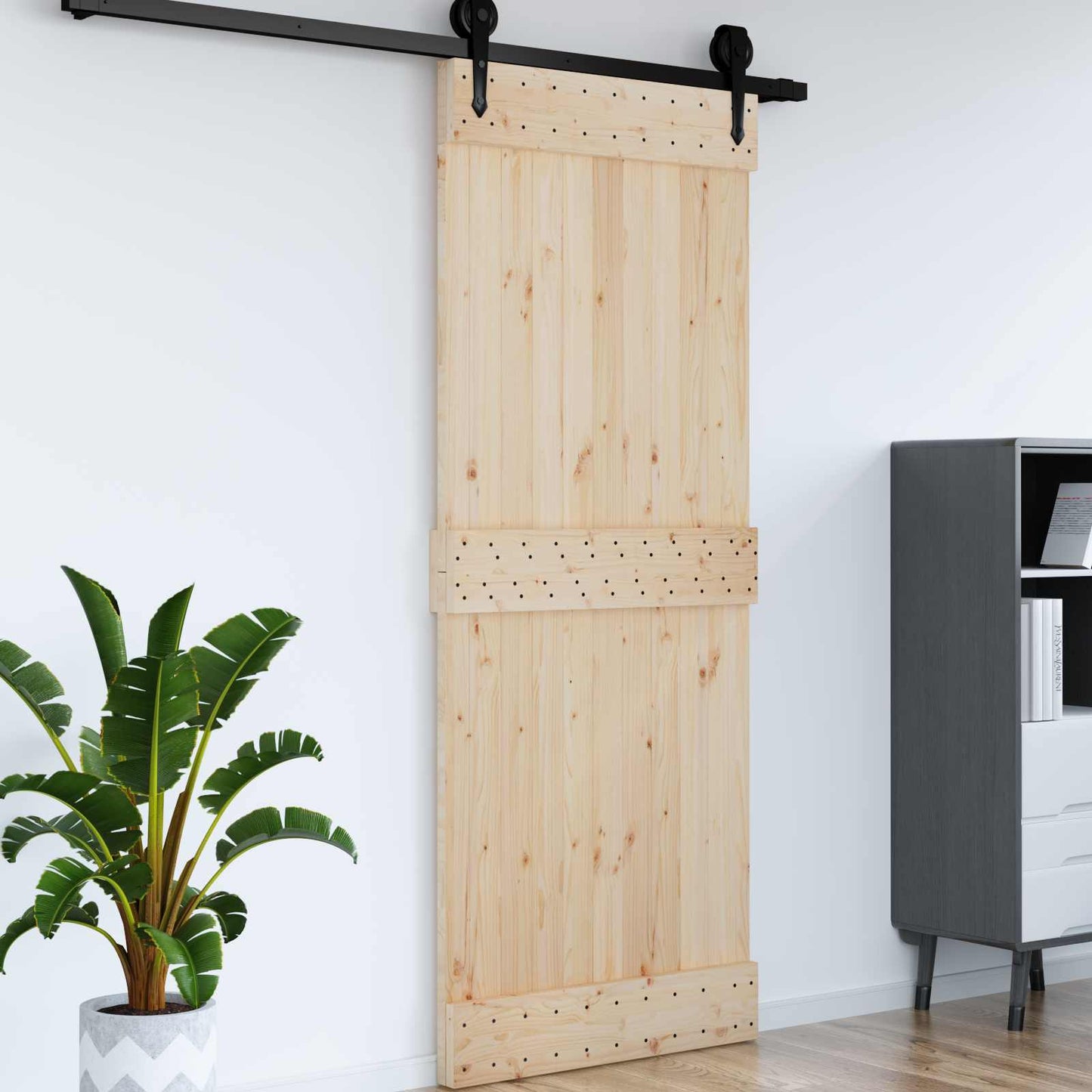 Deur NARVIK Naturel 90 x 210 cm Massief Grenenhout is nu te koop bij PeponiXL, paradijselijk wonen!