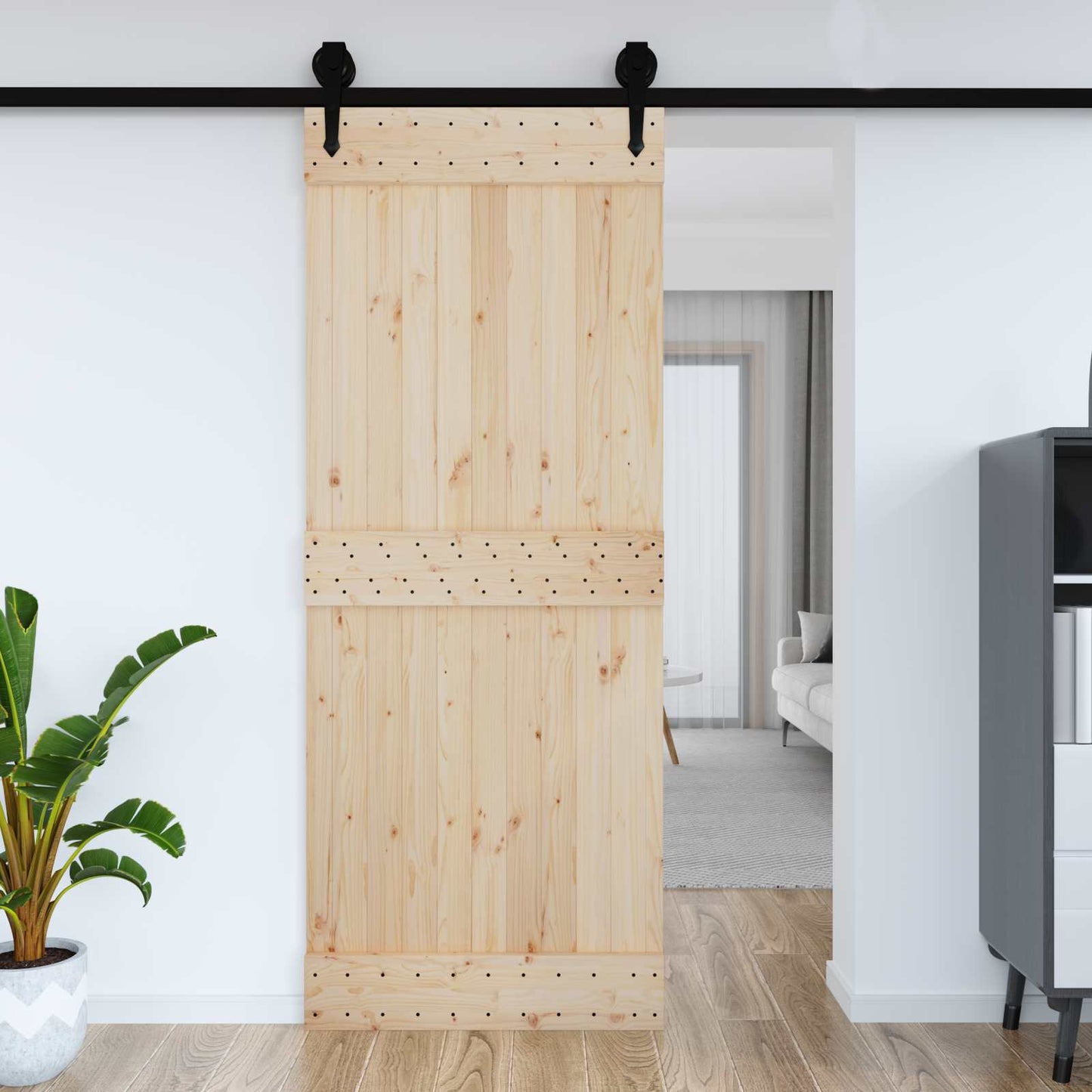 Deur NARVIK Naturel 90 x 210 cm Massief Grenenhout is nu te koop bij PeponiXL, paradijselijk wonen!