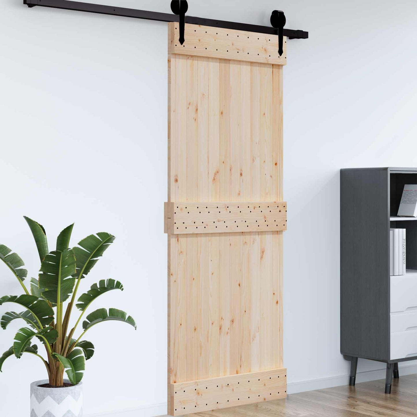 Deur NARVIK Naturel 95 x 210 cm Massief Grenenhout is nu te koop bij PeponiXL, paradijselijk wonen!
