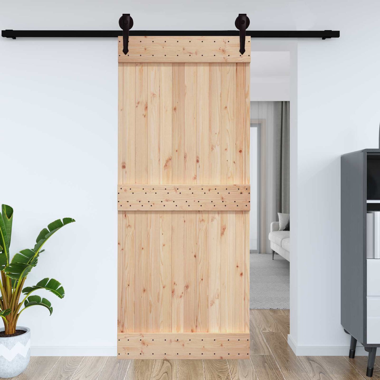 Deur NARVIK Naturel 95 x 210 cm Massief Grenenhout is nu te koop bij PeponiXL, paradijselijk wonen!