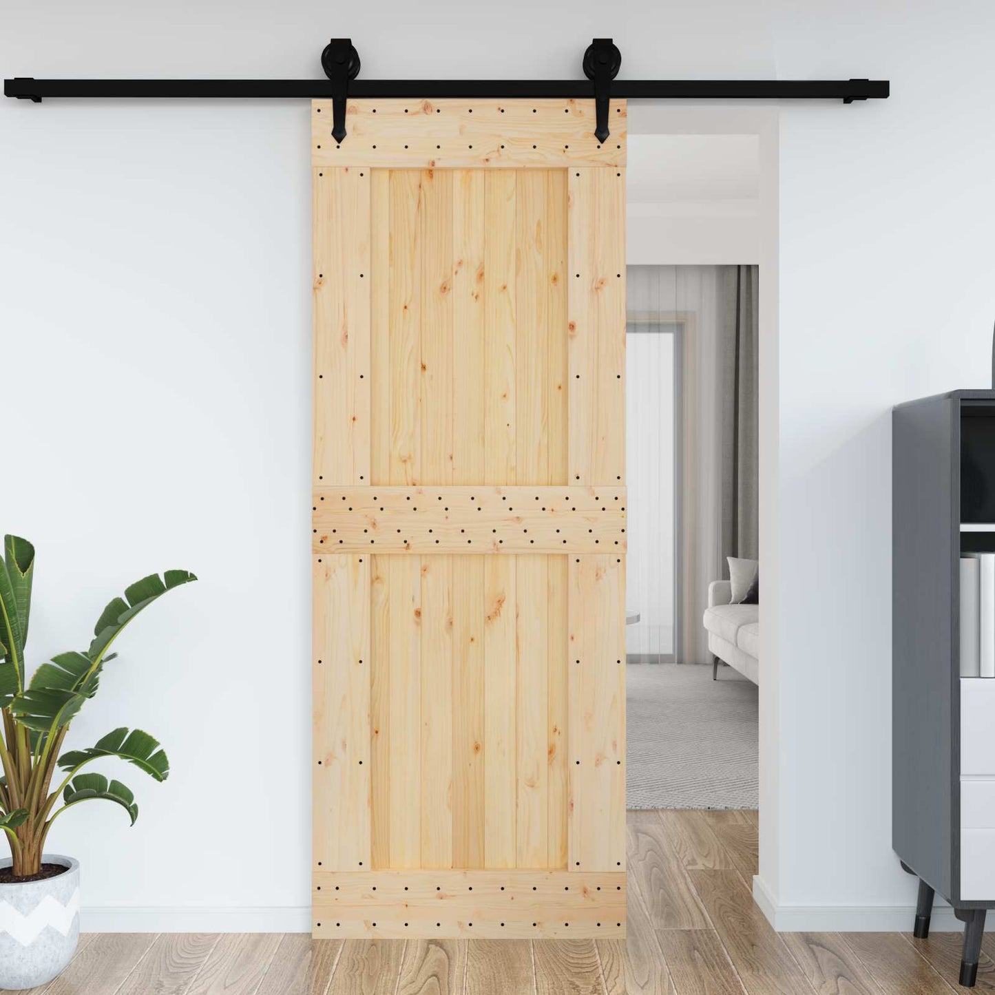 Deur NARVIK Naturel 85 x 210 cm Massief Grenenhout is nu te koop bij PeponiXL, paradijselijk wonen!