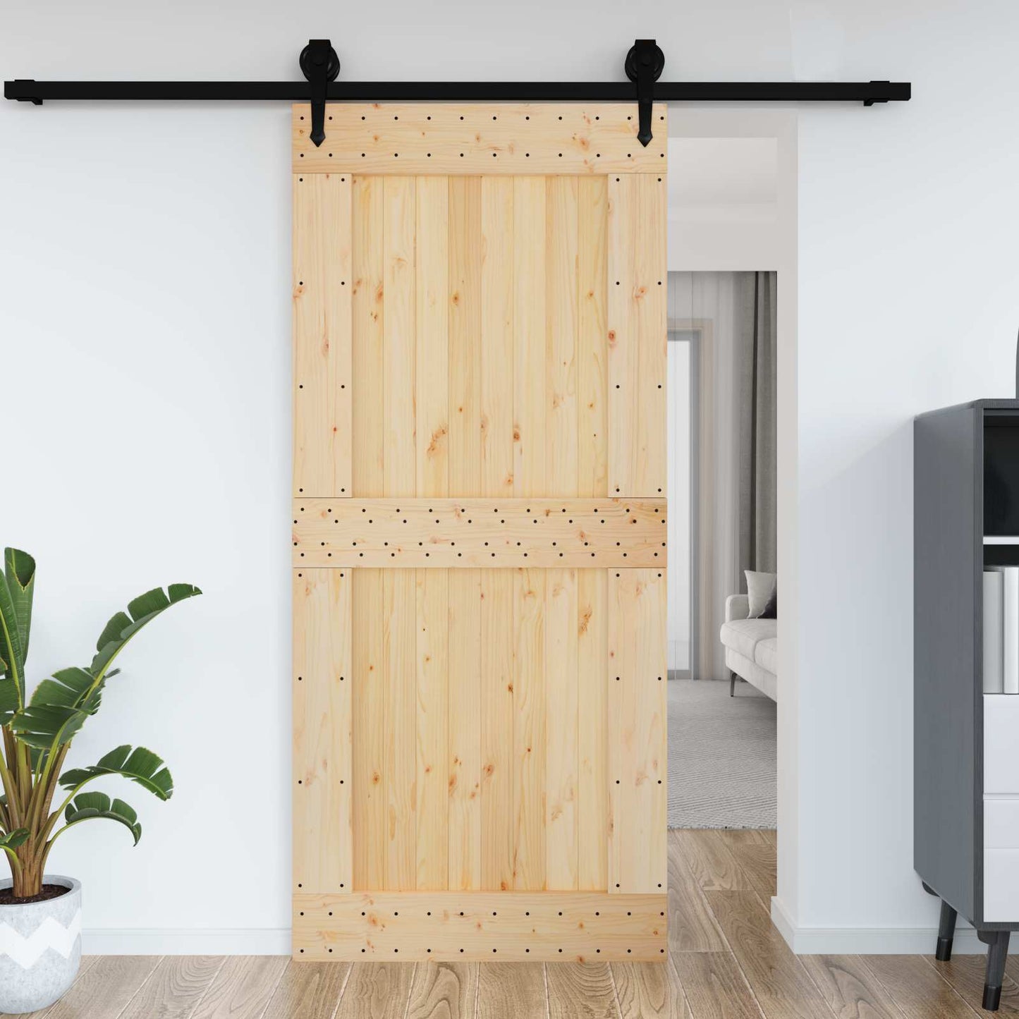 Deur NARVIK Naturel 100 x 210 cm Massief Grenenhout is nu te koop bij PeponiXL, paradijselijk wonen!