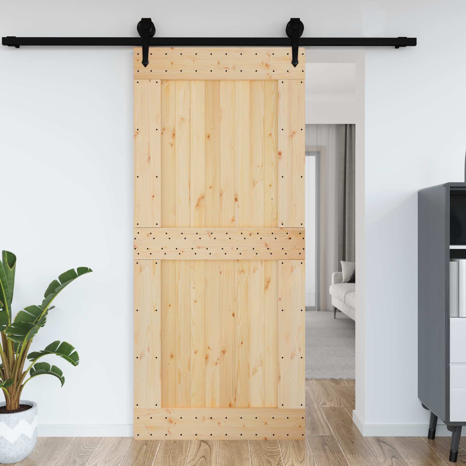 Deur NARVIK Naturel 100 x 210 cm Massief Grenenhout is nu te koop bij PeponiXL, paradijselijk wonen!