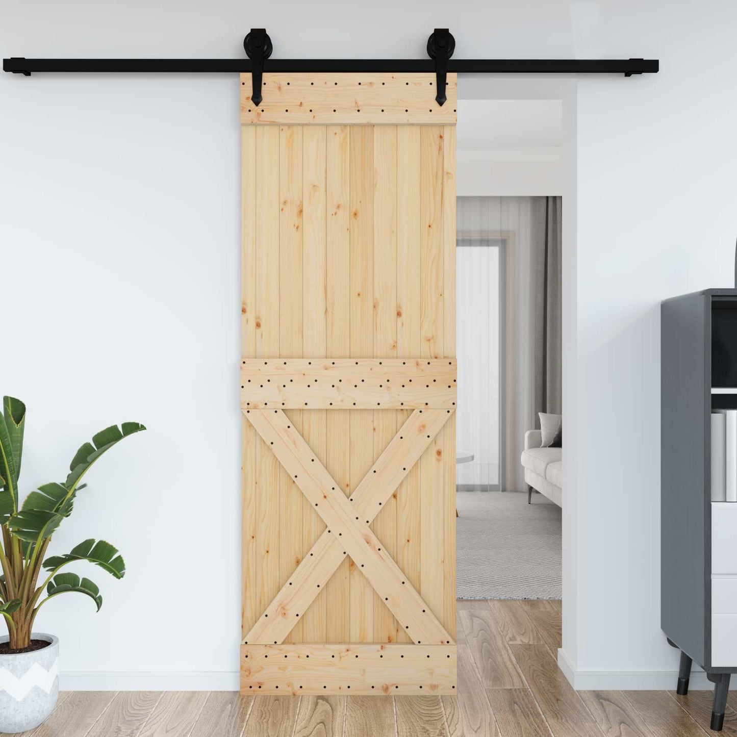 Deur NARVIK Naturel 80 x 210 cm Massief Grenenhout is nu te koop bij PeponiXL, paradijselijk wonen!