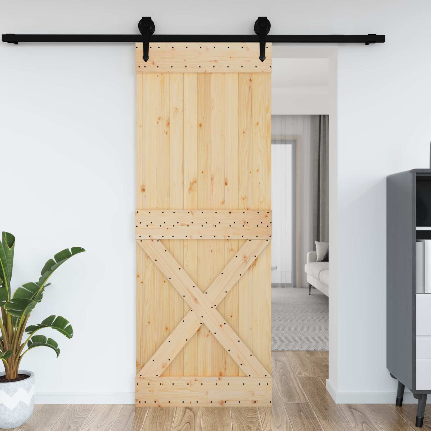 Deur NARVIK Naturel 85 x 210 cm Massief Grenenhout is nu te koop bij PeponiXL, paradijselijk wonen!
