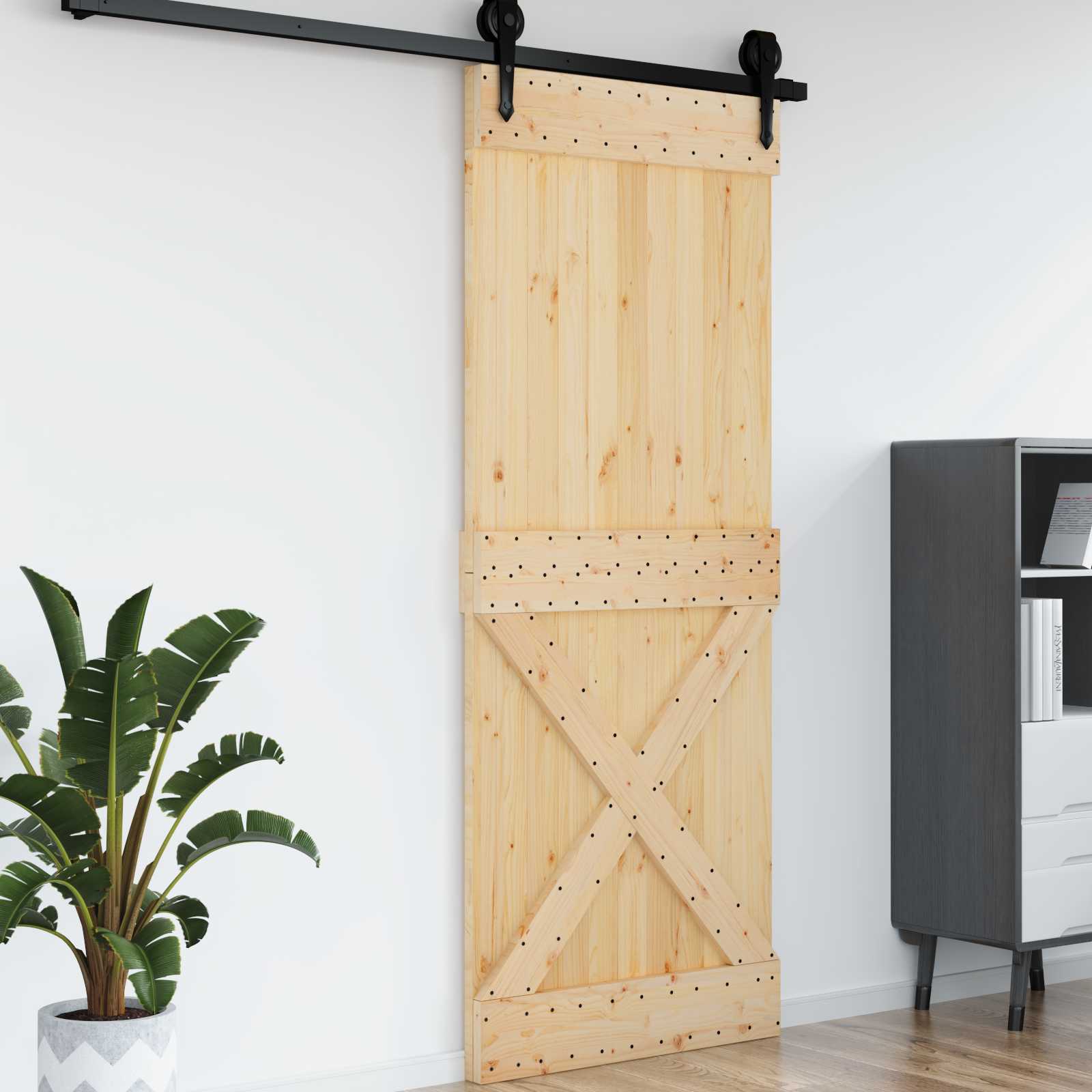 Deur NARVIK Naturel 90 x 210 cm Massief Grenenhout is nu te koop bij PeponiXL, paradijselijk wonen!